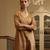 Golden handloom tissue kurta set