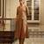 Golden handloom tissue angrakha kurta set
