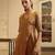 Golden handloom tissue angrakha kurta set