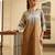 Gold and silver handloom tissue kurta set