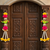 shubh labh parrot door hanging decorative  ring latkan and pom pom home temple decorations (pack of 2)