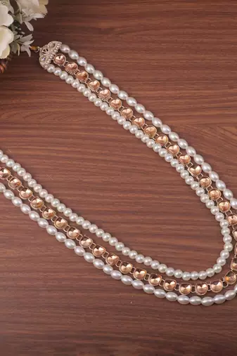 Gold kundan pearl groom necklace – royal traditional jewellery