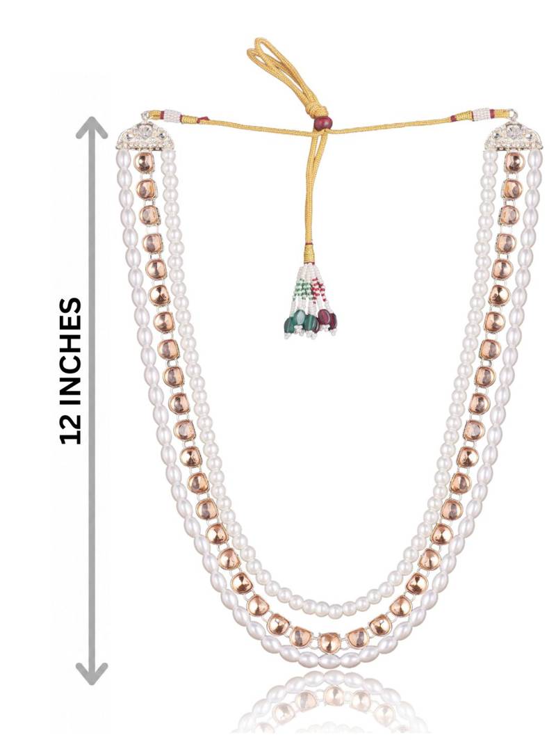 Gold kundan pearl groom necklace – royal traditional jewellery