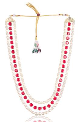 Rani kundan pearl necklace – grand groom wedding jewellery 3