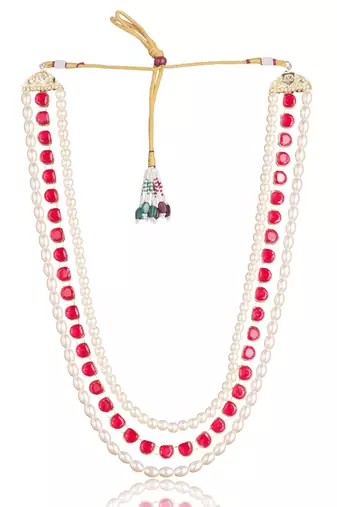 Rani kundan pearl necklace – grand groom wedding jewellery