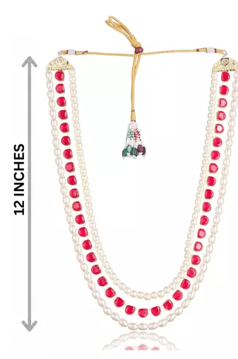 Rani kundan pearl necklace – grand groom wedding jewellery