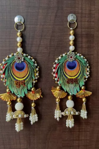 decorative shubh labh hanging perfect for decoration  ideal for diwali your decor (pack of-2)
