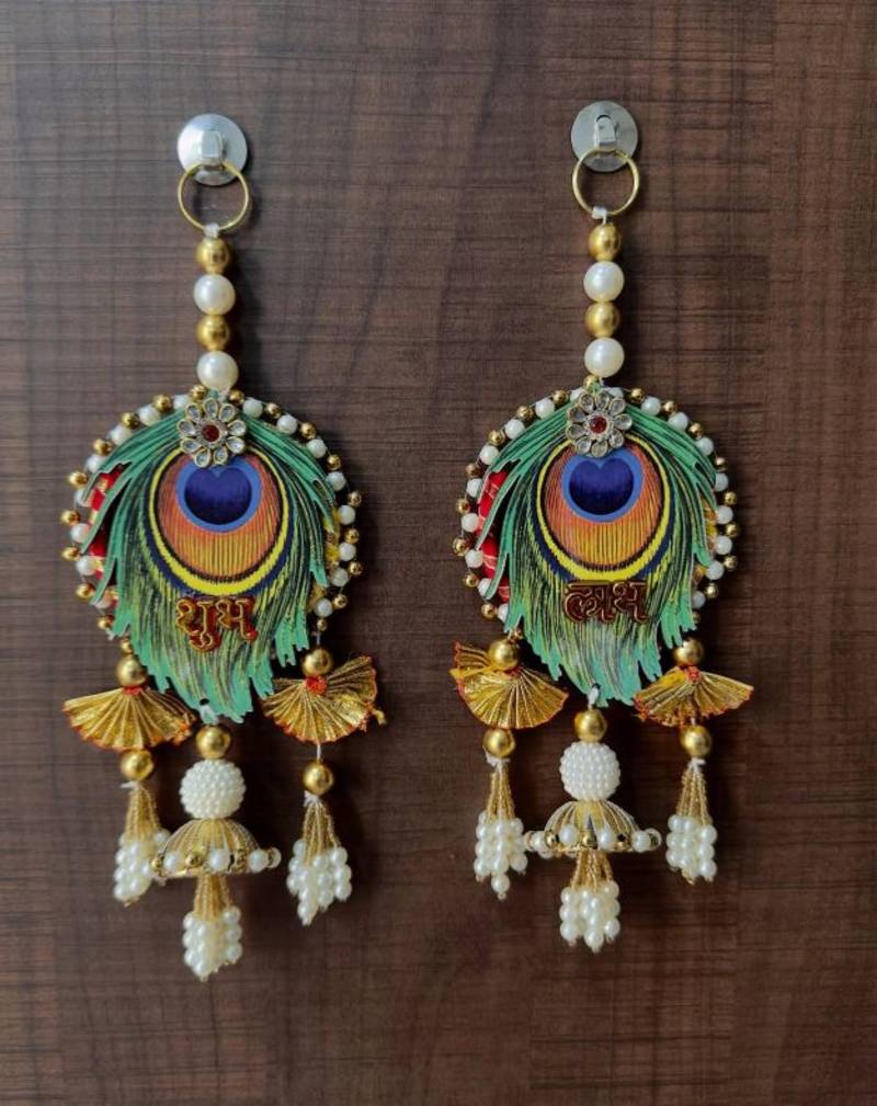 decorative shubh labh hanging perfect for decoration  ideal for diwali your decor (pack of-2)