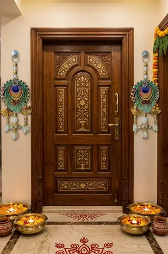 decorative shubh labh hanging perfect for decoration  ideal for diwali your decor (pack of-2)