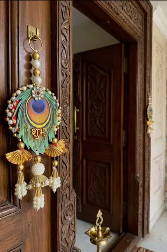 decorative shubh labh hanging perfect for decoration  ideal for diwali your decor (pack of-2)