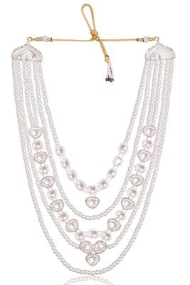 White kundan pearl necklace for men – timeless wedding accessory 3