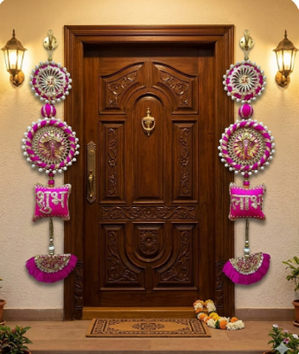 decorative hanging perfect for home decoration  ideal for diwali festivities decor (pack of-2) 2