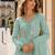 sky shimmer silk blend   semi stitched suit with embroidery & mirror work