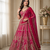 pink color Zari Work Dori Embroidered Metalic SequinsCrystal work silk blend lehenga choli set