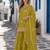 mustard chinon semi stitched suit with embroidery & sequence work