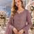 purple chiffon semi stitched suit with embroidery & sequence work