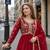 red georgette readymade anarkali suit with embroidery & sequence work