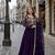 violet georgette readymade anarkali suit with embroidery & sequence work