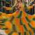 yellow georgette readymade navratri anarkali with leheriya & kutchi patchwork
