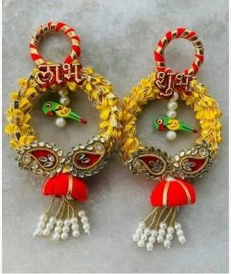 decorative shubh labh hanging perfect for home decoration (pack of 2) 1