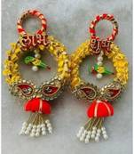 decorative shubh labh hanging perfect for home decoration (pack of 2)