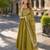 mustard vichitra readymade anarkali suit with zari embroidery & sequence work