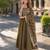 mehendi vichitra readymade anarkali suit with zari embroidery & sequence work