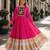 rani rayon free size stitched navratri anarkali with kutchi gamthi thread work