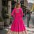 rani rayon free size stitched navratri anarkali with kutchi gamthi thread work