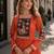 orange rayon free size stitched navratri anarkali with kutchi gamthi thread work