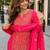 rani chinon readymade suit with zari & thread embroidered work 