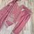 pink chinon readymade suit with zari & thread embroidered work 