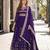 violet georgette readymade anarkali suit with embroidery & sequence work