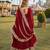 maroon georgette readymade anarkali suit with embroidery & sequence work
