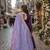 purple georgette readymade anarkali suit with zari & sequence work