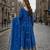  blue chinon readymade anarkali suit with zari & sequence work