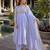sky blue chanderi readymade suit with embroidery & beads work