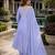 sky blue chanderi readymade suit with embroidery & beads work