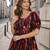 brown cotton readymade kurti with floral printed work