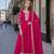 rani georgette readymade anarkali suit with embroidery & sequence work