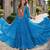 blue georgette free size stitched navratri anarkali with bandhani & kutchi patchework