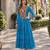 blue georgette free size stitched navratri anarkali with bandhani & kutchi patchework