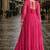 rani georgette free size stitched navratri anarkali with bandhani & kutchi patchework