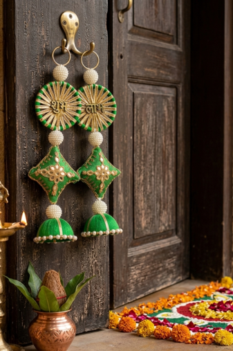 handmade shubh labh door hanging decorative festive wall hanging for home decoration (pack of 2)