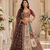 off-white color Detailed Patch work Embroidered Hand Mirror Thread work silk blend Lehenga Choli set