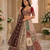 off-white color Detailed Patch work Embroidered Hand Mirror Thread work silk blend Lehenga Choli set