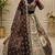 off-white color Detailed Patch work Embroidered Hand Mirror Thread work silk blend Lehenga Choli set