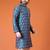 Mens cotton rayon self design with printex kurta wine