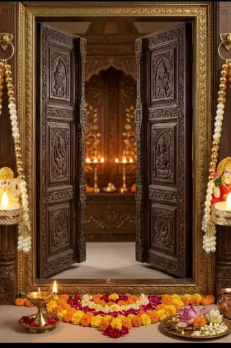 handmade tealight holder with ganesh lakshmi decorative diya hanging for home decoration (pack of 2)