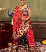 Multi Embroidery Lace and Printed Faux Georgette Lehenga Choli
